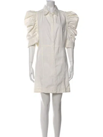 Pre-owned Frame Mini Dress In Neutral