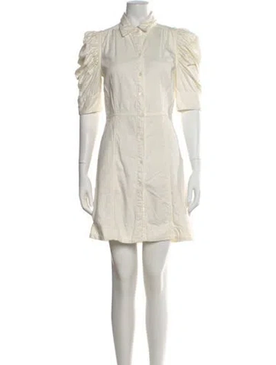 Pre-owned Frame Mini Dress In Neutral