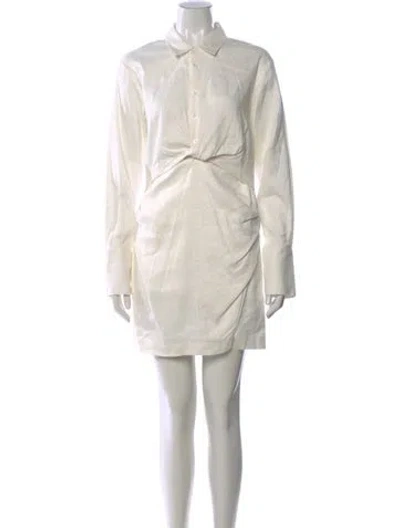 Pre-owned Frame Mini Dress In Neutral