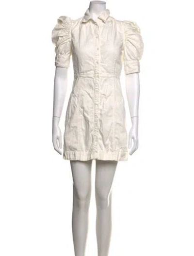 Pre-owned Frame Mini Dress In Neutrals