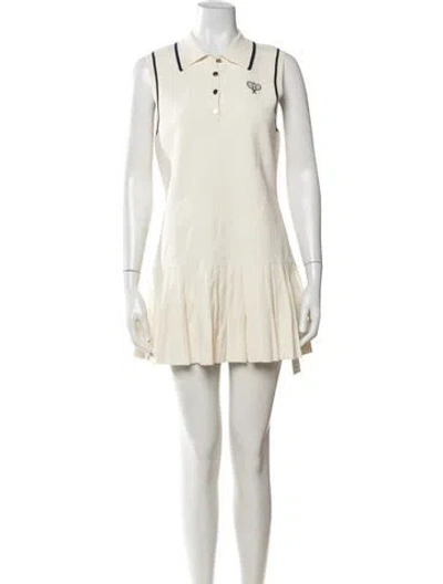 Pre-owned Frame Mini Dress In Neutrals