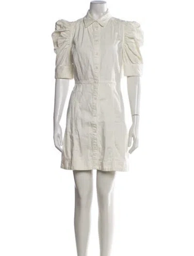 Pre-owned Frame Mini Dress In Neutrals
