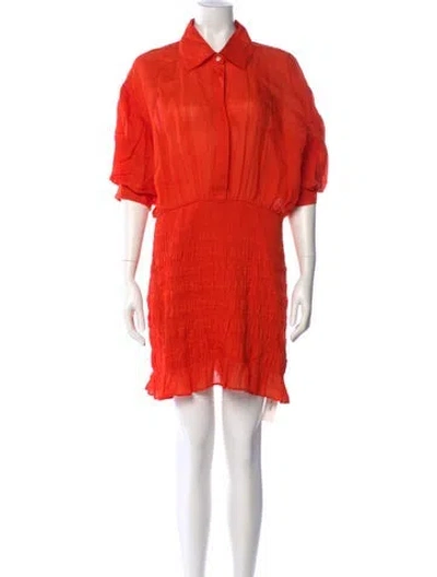 Pre-owned Frame Mini Dress In Orange