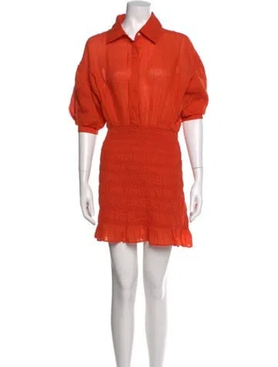 Pre-owned Frame Mini Dress In Orange