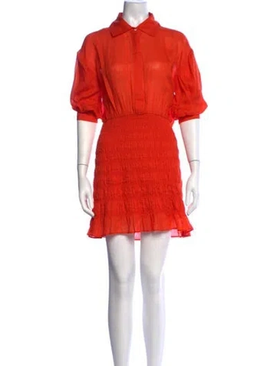 Pre-owned Frame Mini Dress In Orange