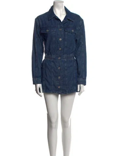 Pre-owned Frame Mini Dress W/ Tags In Blue