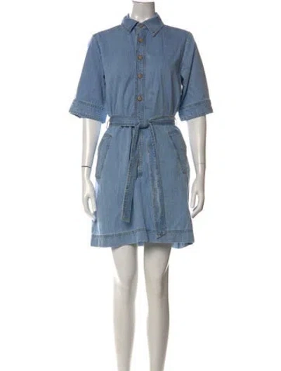Pre-owned Frame Mini Dress W/ Tags In Blue