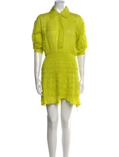 Pre-owned Frame Mini Dress W/ Tags In Green