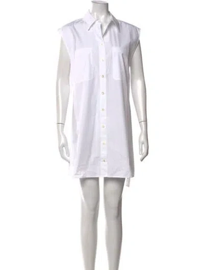 Pre-owned Frame Mini Dress W/ Tags In White