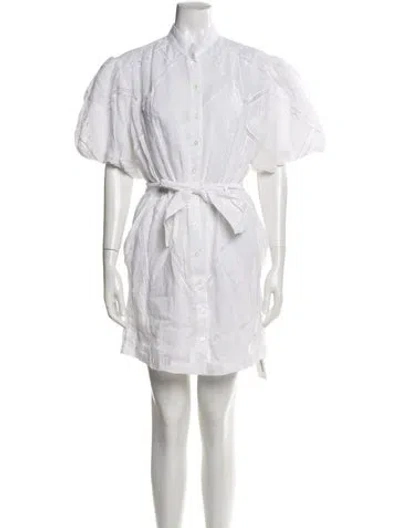 Pre-owned Frame Mini Dress In White