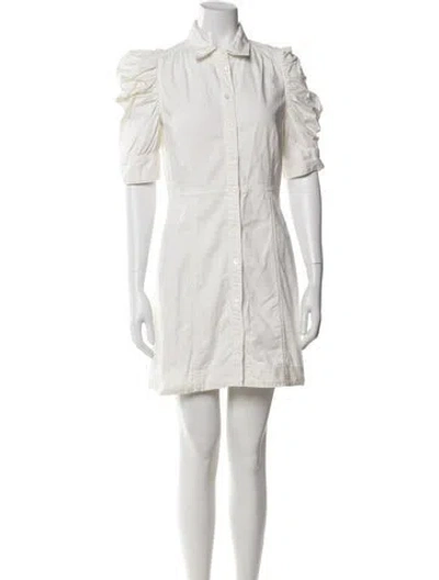 Pre-owned Frame Mini Dress In White