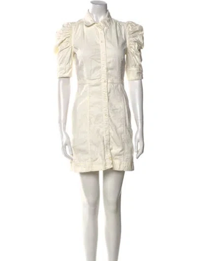 Pre-owned Frame Mini Dress In White