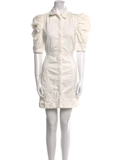 Pre-owned Frame Mini Dress In White