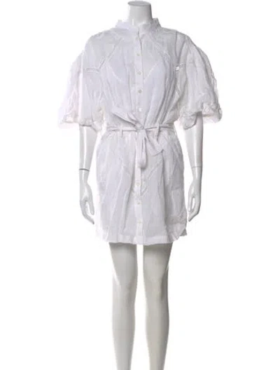 Pre-owned Frame Mini Dress In White