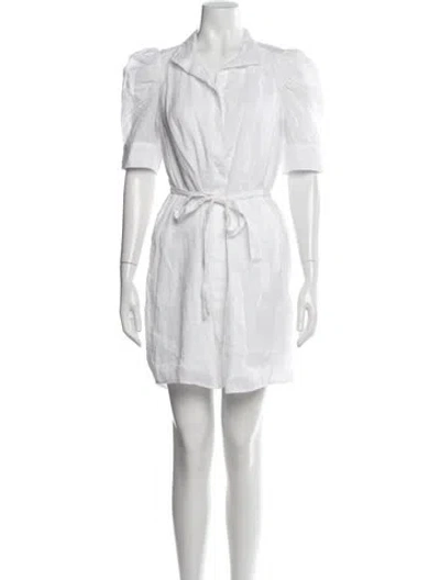 Pre-owned Frame Mini Dress In White