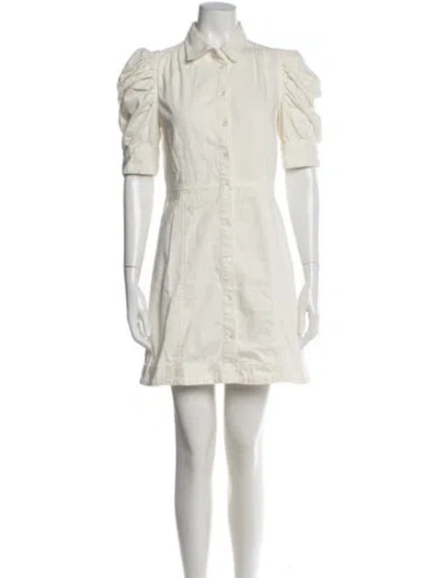 Pre-owned Frame Mini Dress In White