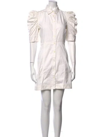 Pre-owned Frame Mini Dress In White