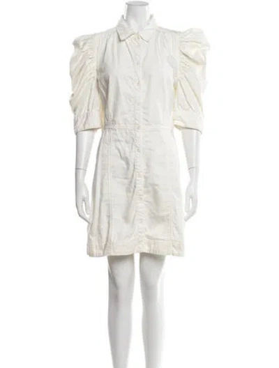 Pre-owned Frame Mini Dress In White
