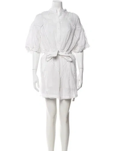 Pre-owned Frame Mini Dress In White