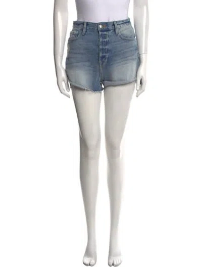 Pre-owned Frame Mini Shorts In Blue