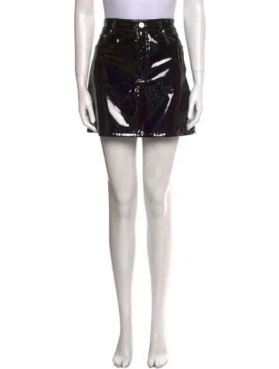 Pre-owned Frame Mini Skirt In Black