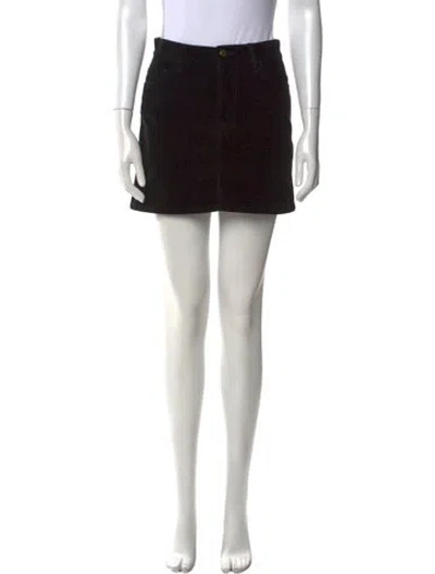 Pre-owned Frame Mini Skirt In Black