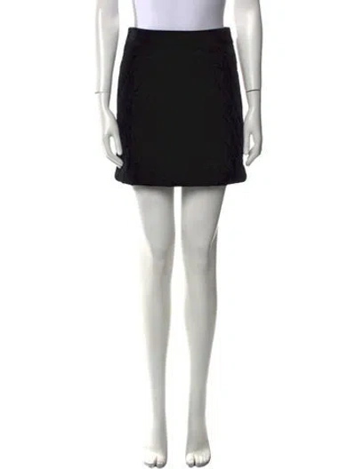 Pre-owned Frame Mini Skirt In Black