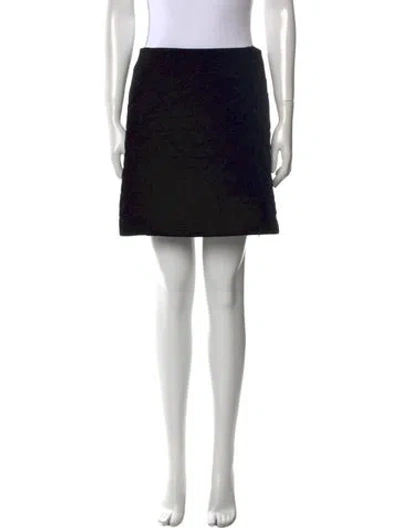 Pre-owned Frame Mini Skirt In Black