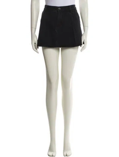 Pre-owned Frame Mini Skirt In Black