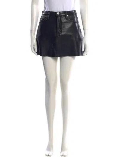 Pre-owned Frame Mini Skirt In Black