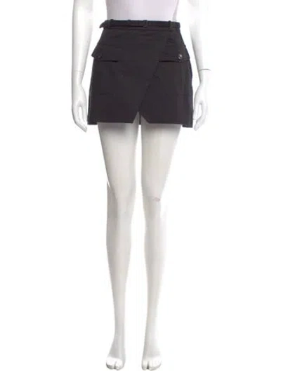 Pre-owned Frame Mini Skirt In Black