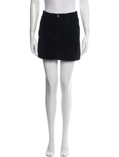 Pre-owned Frame Mini Skirt In Black
