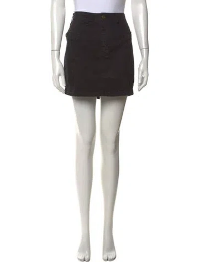Pre-owned Frame Mini Skirt In Black