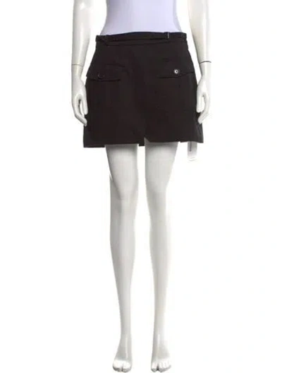 Pre-owned Frame Mini Skirt In Black
