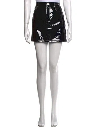 Pre-owned Frame Mini Skirt In Black