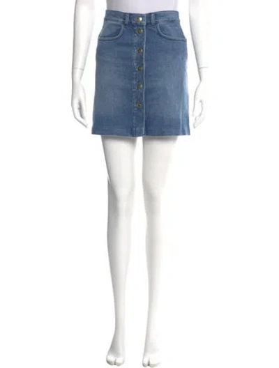 Pre-owned Frame Mini Skirt In Blue