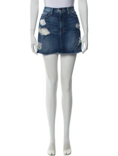Pre-owned Frame Mini Skirt In Blue