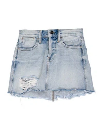 Pre-owned Frame Mini Skirt In Blue