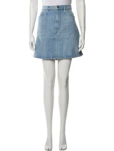 Pre-owned Frame Mini Skirt In Blue