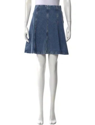 Pre-owned Frame Mini Skirt In Blue