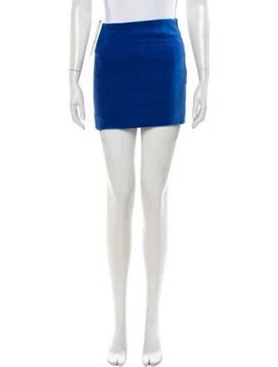 Pre-owned Frame Mini Skirt In Blue