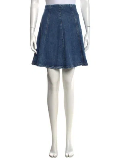 Pre-owned Frame Mini Skirt In Blue