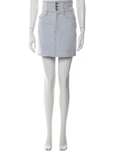 Pre-owned Frame Mini Skirt In Blue