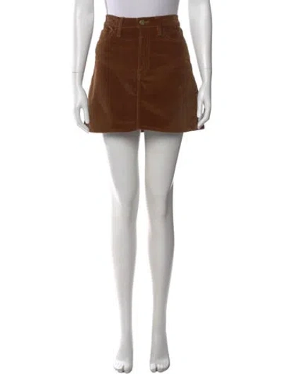 Pre-owned Frame Mini Skirt In Brown