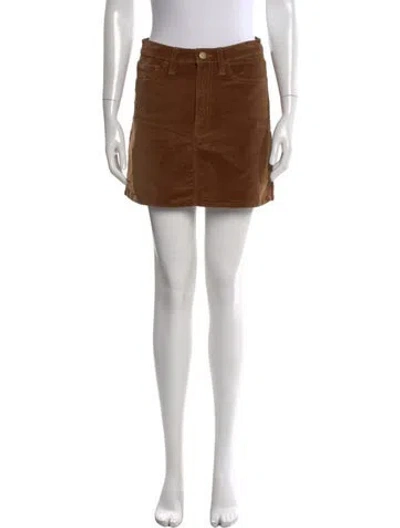 Pre-owned Frame Mini Skirt In Brown