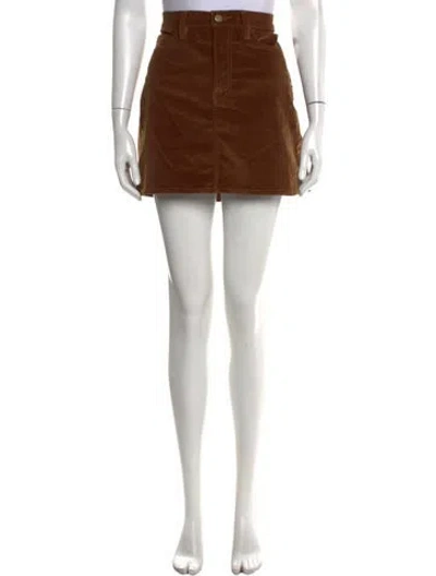 Pre-owned Frame Mini Skirt In Brown