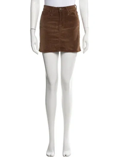 Pre-owned Frame Mini Skirt In Brown