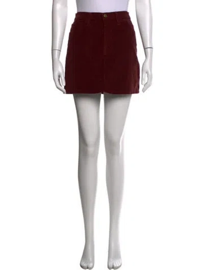 Pre-owned Frame Mini Skirt In Burgundy