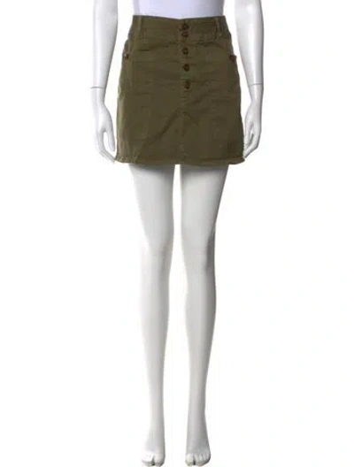 Pre-owned Frame Mini Skirt In Green