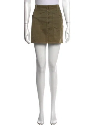 Pre-owned Frame Mini Skirt In Green